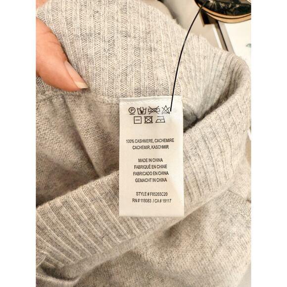 NWT Minnie Rose Cashmere Tapered Leg Jogger Pants Ecru Gray Women's Size Medium - Picture 8 of 8